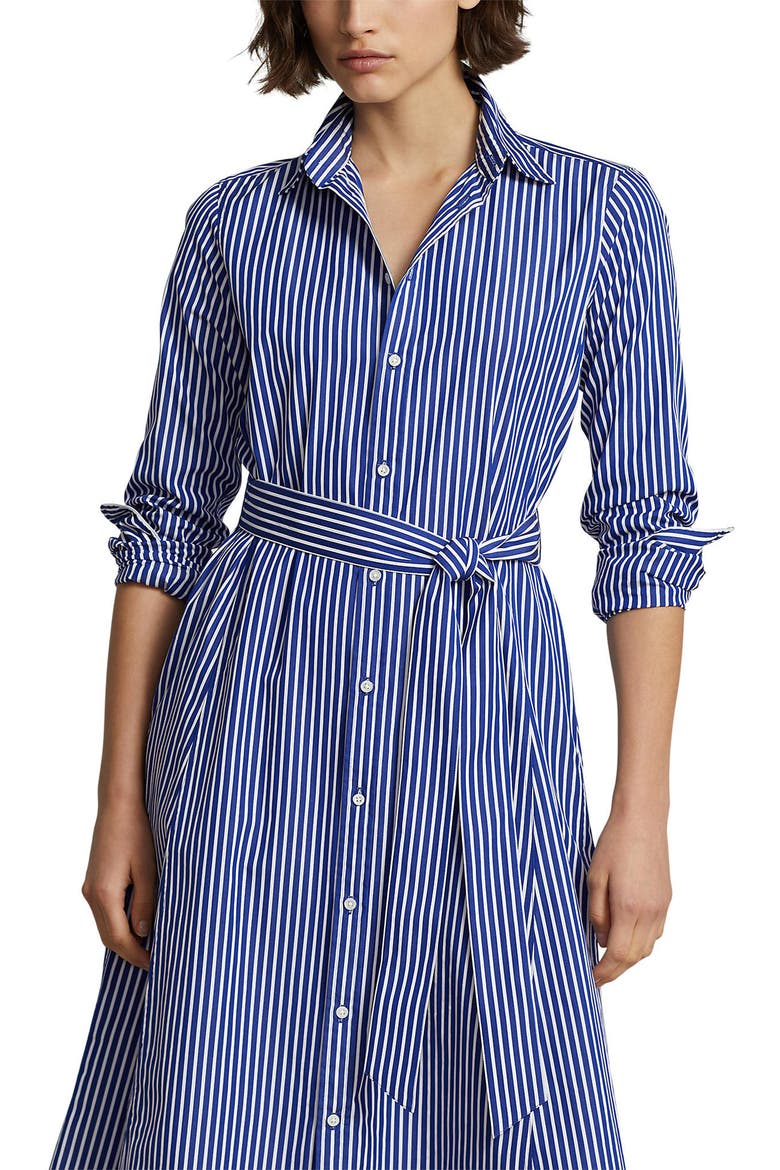 Ashton Long Sleeve Tie Waist Shirtdress