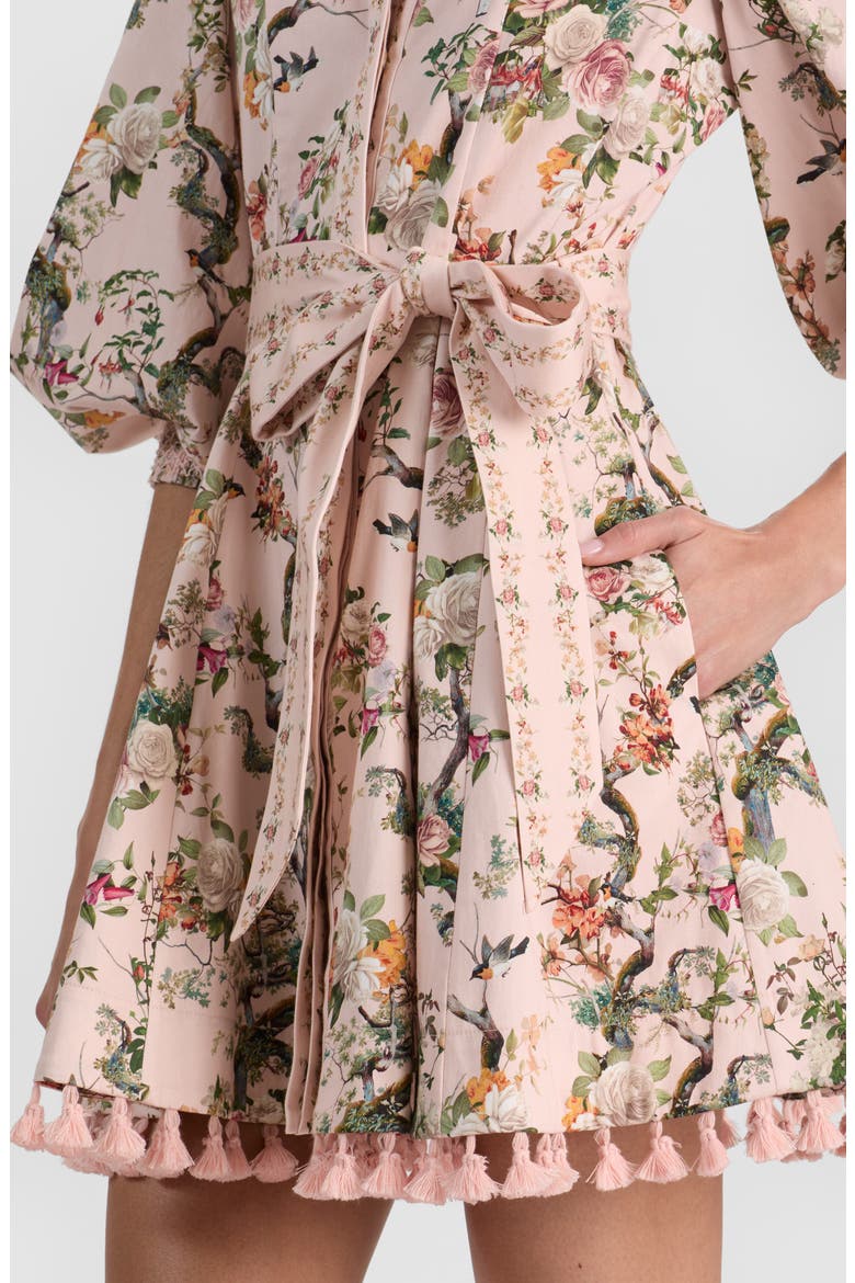 Lucy Floral Print Tie Waist Minidress