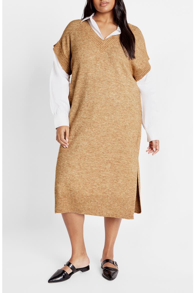 Gloria Layered Long Sleeve Knit Dress