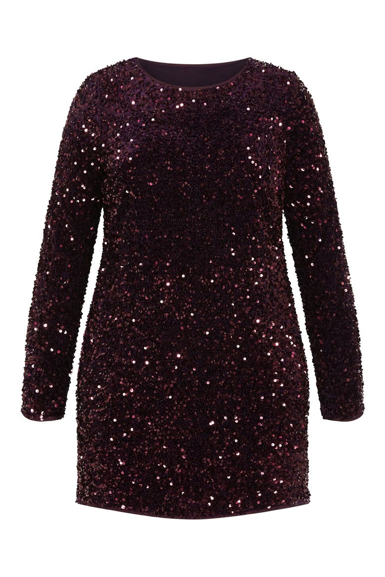 Winter Sequin Long Sleeve Dress