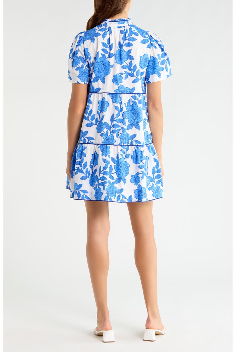 Candace Floral Tiered Cotton Minidress
