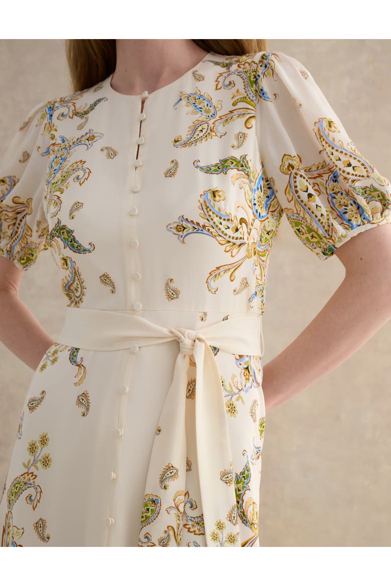Alma Silk Printed Midi Dress