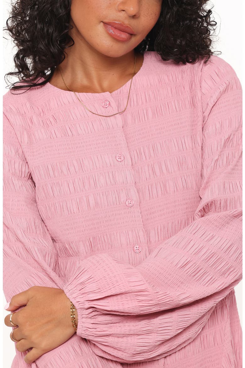 Amaya Smock Detail Long Sleeve Minidress