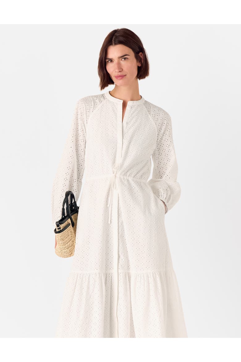 Long Sleeve Broderie Midi Dress