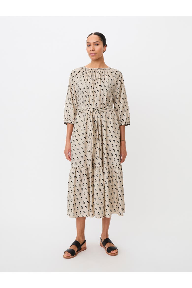 Gathered Neck Midi Dress
