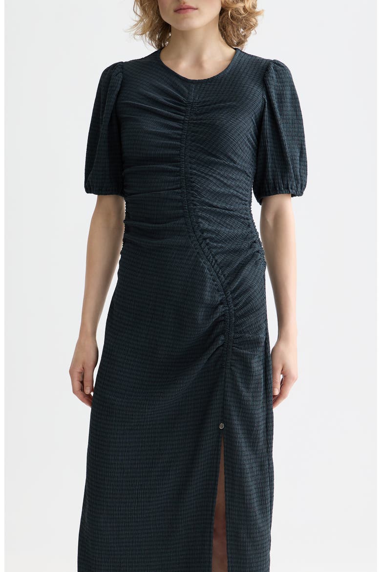 Open Structured Jersey Midi Dress