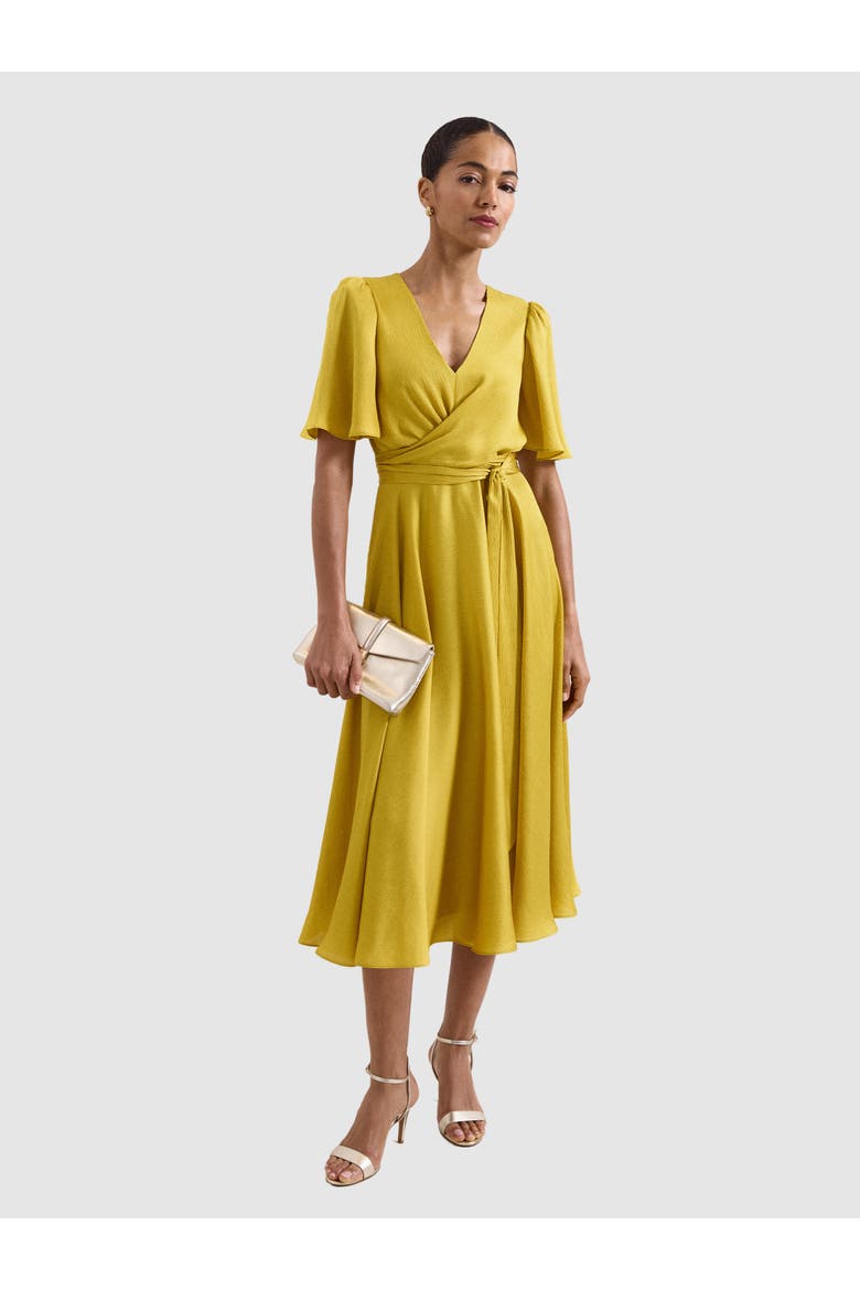Abbie Draped Tie Waist Wrap Dress