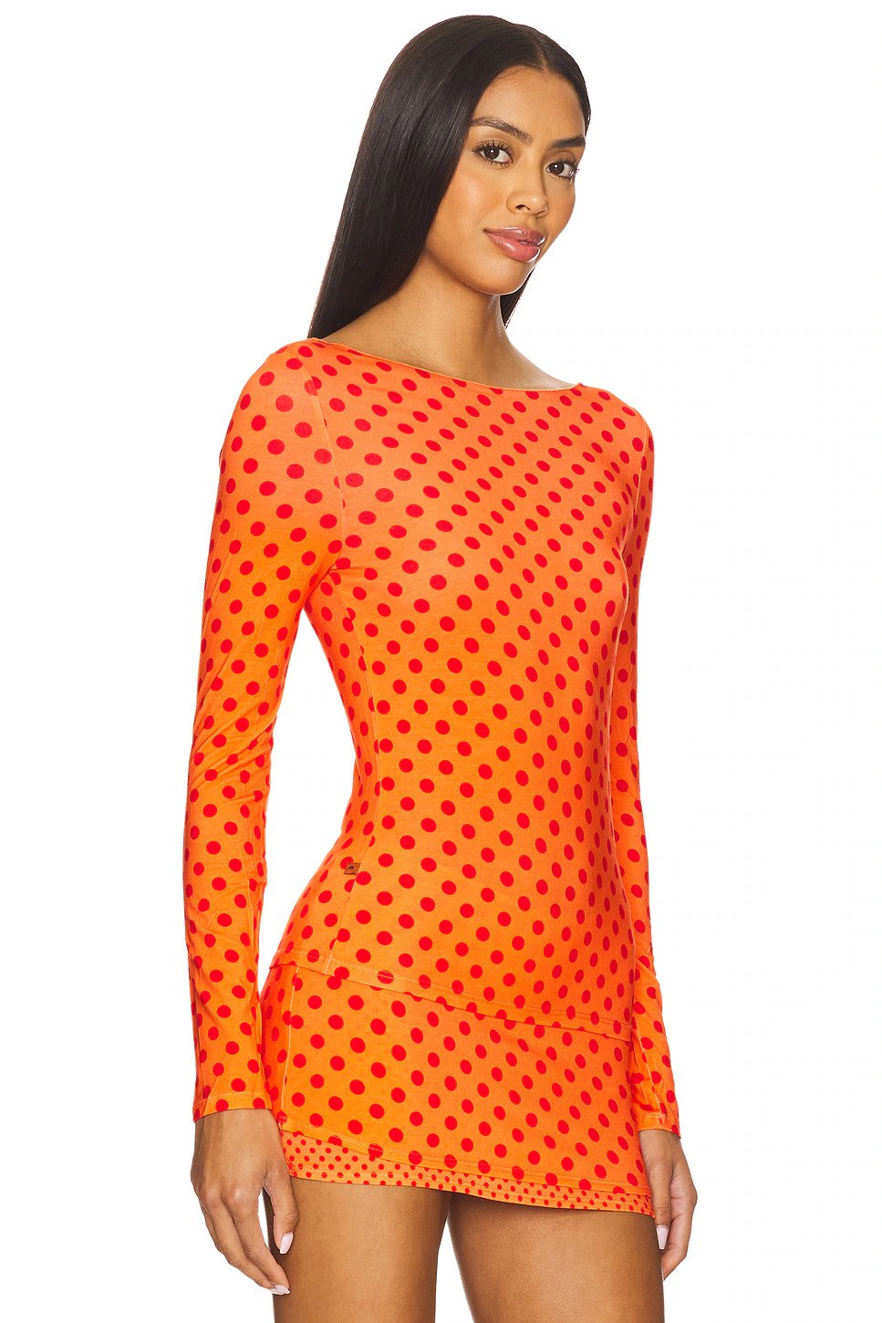 Miaou Amelia Top in Red Polka Dot - Image 2