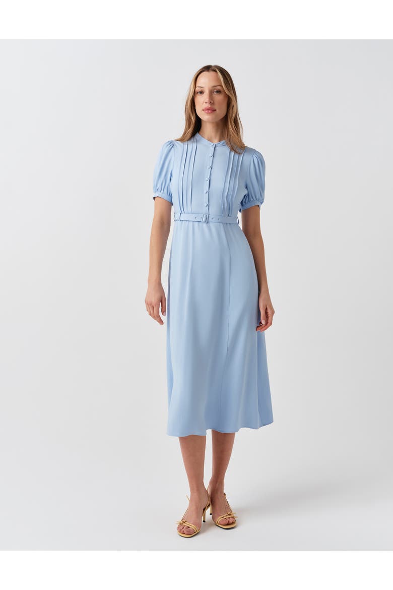 Francis Round Neck Crepe Midi Dress