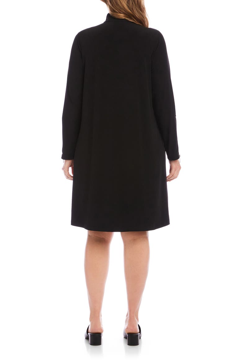 Half Zip Long Sleeve Travel Jersey Dress