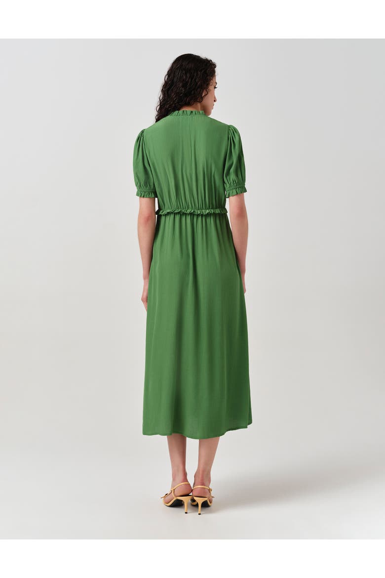 Jolene V-neck Crepe Midi Dress