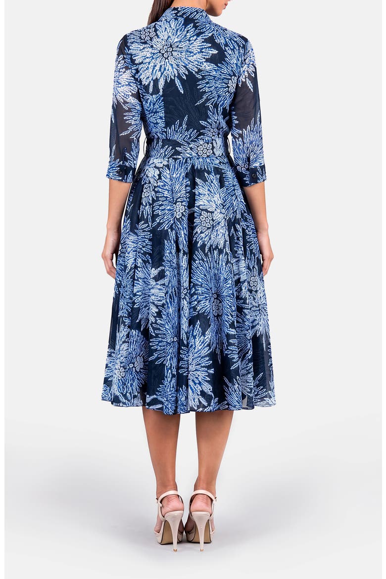 Shibori Belted Midi Shirtdress