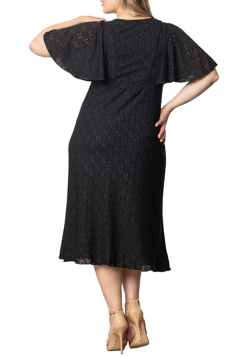 Lucy Short Sleeve Eyelet Midi Dress