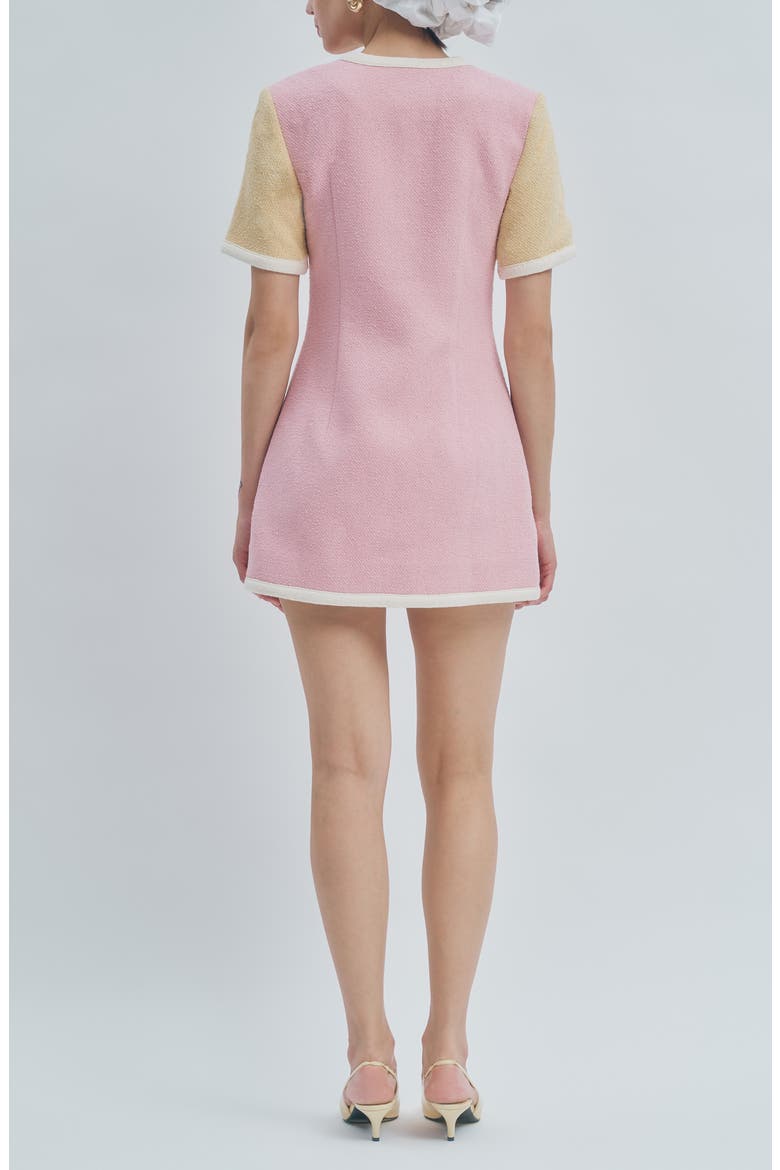 Taylor Colorblock Tweed Minidress