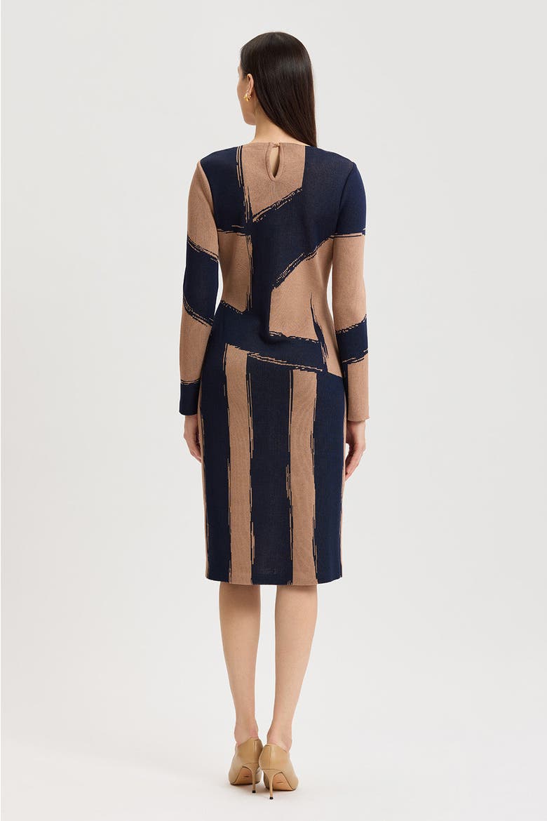 Brushstroke Soft Knit Sheath Dress