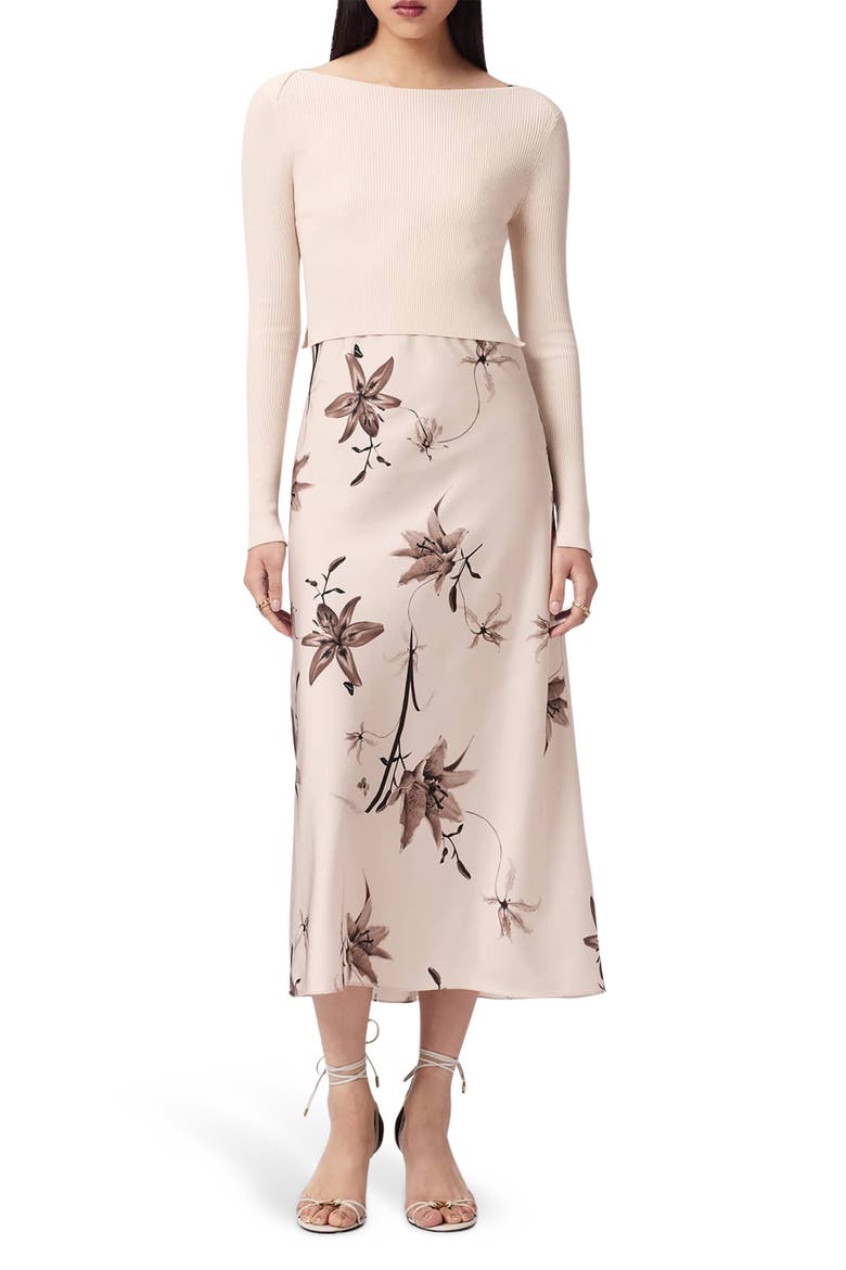 Hera Long Sleeve 2-in-1 Rib Sweater & Midi Slipdress
