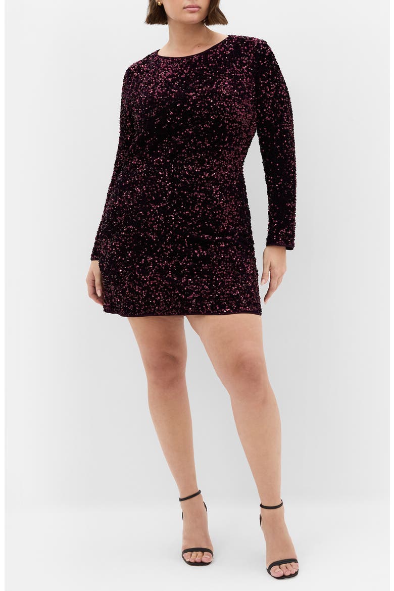 Winter Sequin Long Sleeve Dress