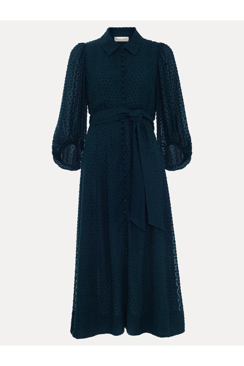 Maeve Textured Belted Shirt Dress