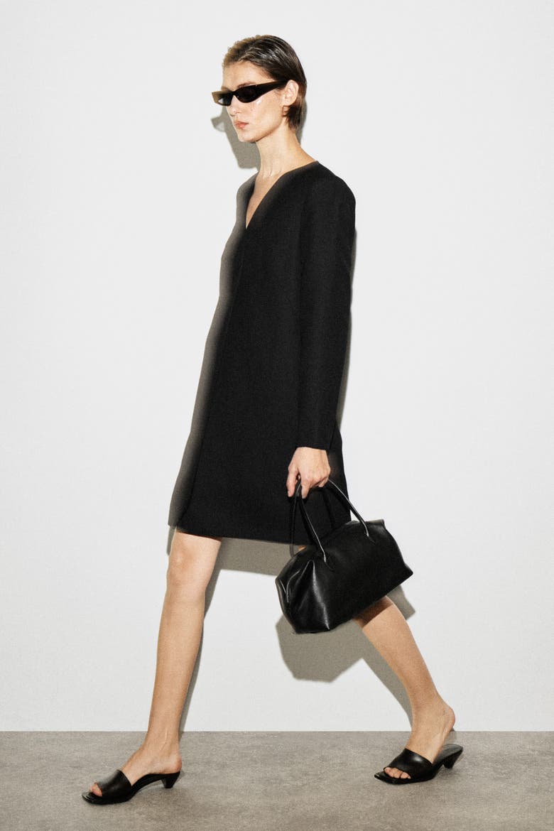 Tailored Wool-Blend Mini Dress