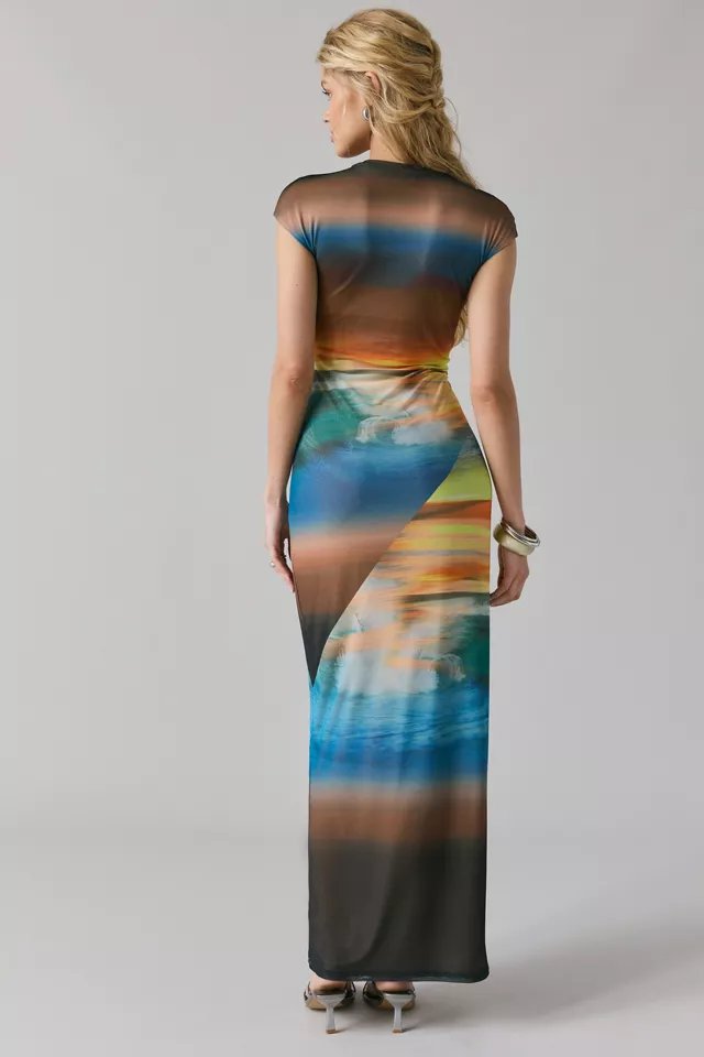 AFRM Cody Cap Sleeve Mesh Maxi Dress - Image 2