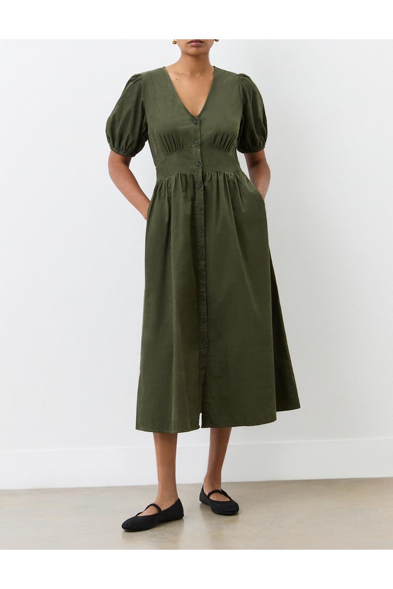 Arlow Short Sleeve Corduroy Midi Dress