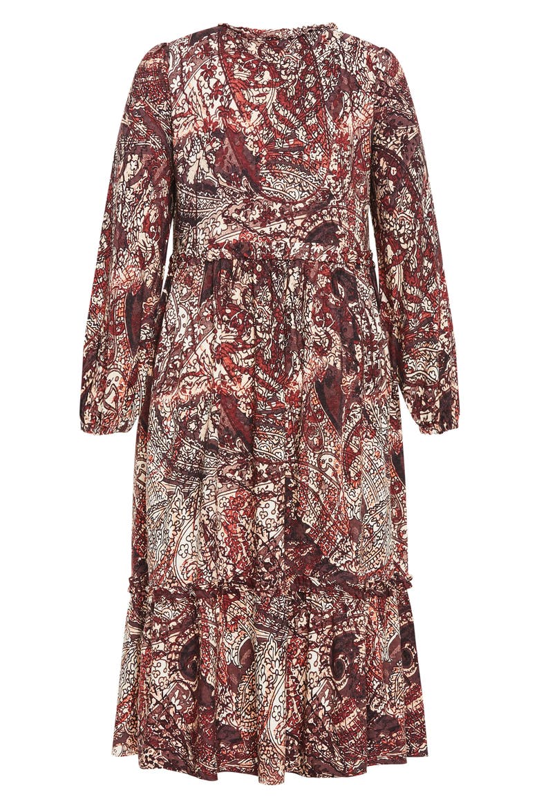 Arya Print Long Sleeve Maxi Dress