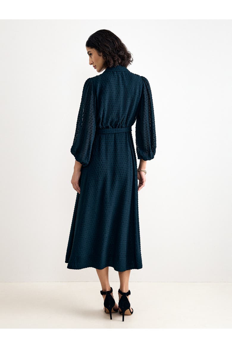 Maeve Textured Belted Shirt Dress