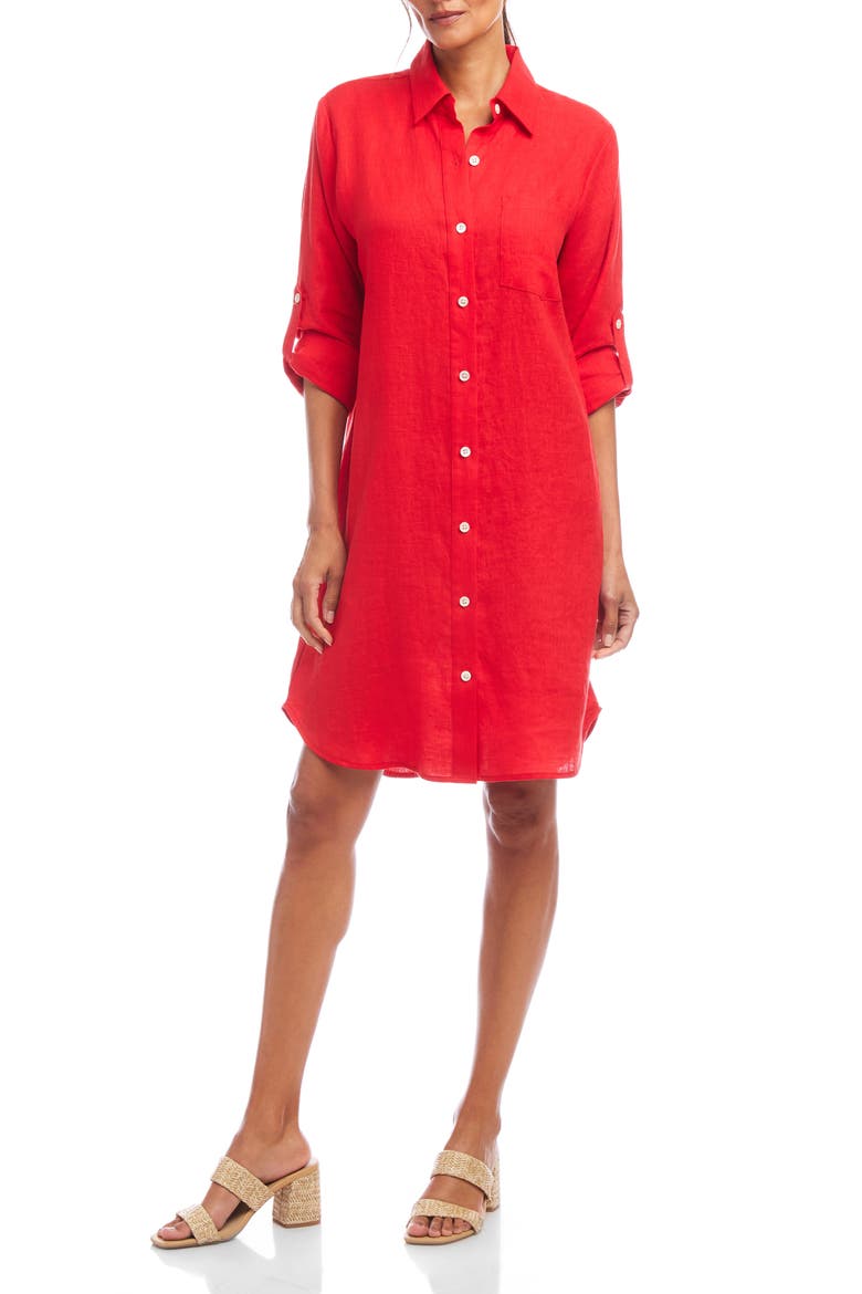 Long Sleeve Linen Shirtdress
