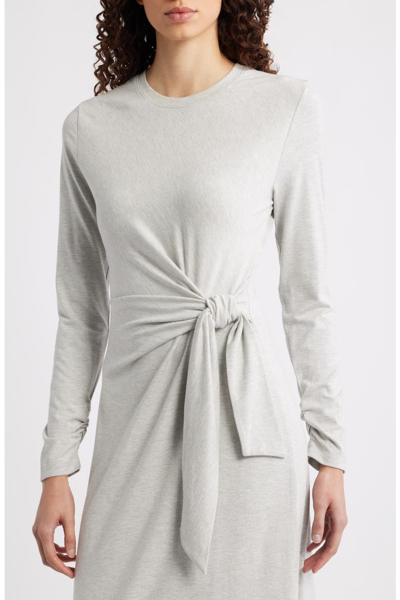 Erlot Side Tie Long Sleeve Midi Dress