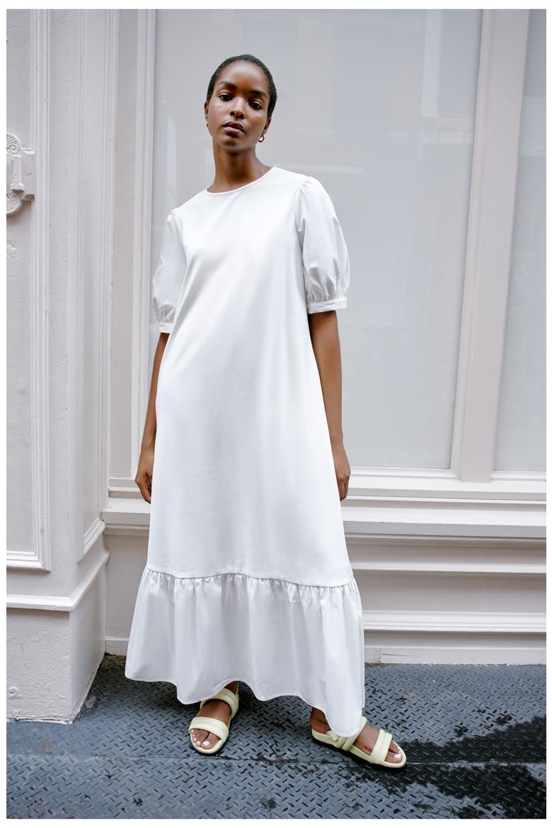 Olivia Mixed Media Midi Dress