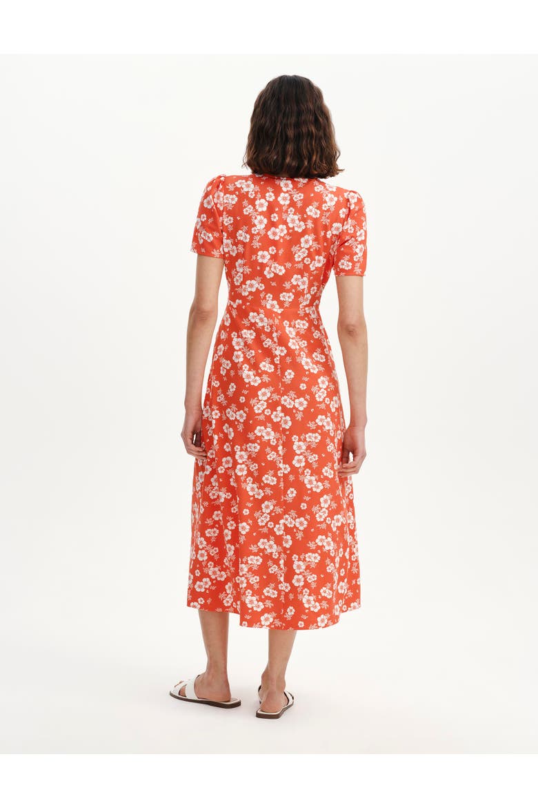 Nieve V-Neck Short Sleeve Midi Dress