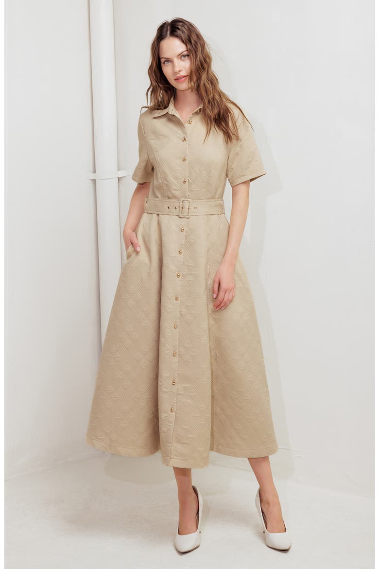 Diamond Stitched A-Line Dress