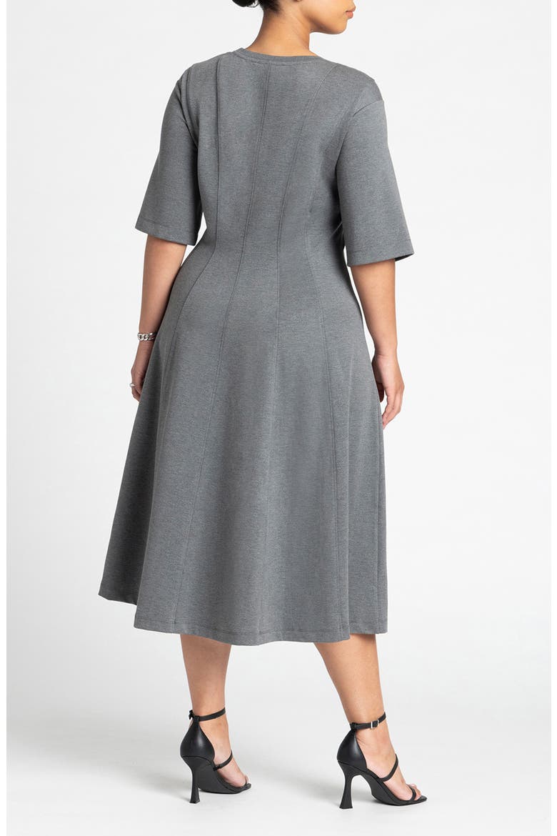 Seam Detail Ponte Workwear Midi Dress