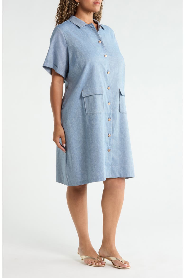 Button-Up Pocket Shirtdress