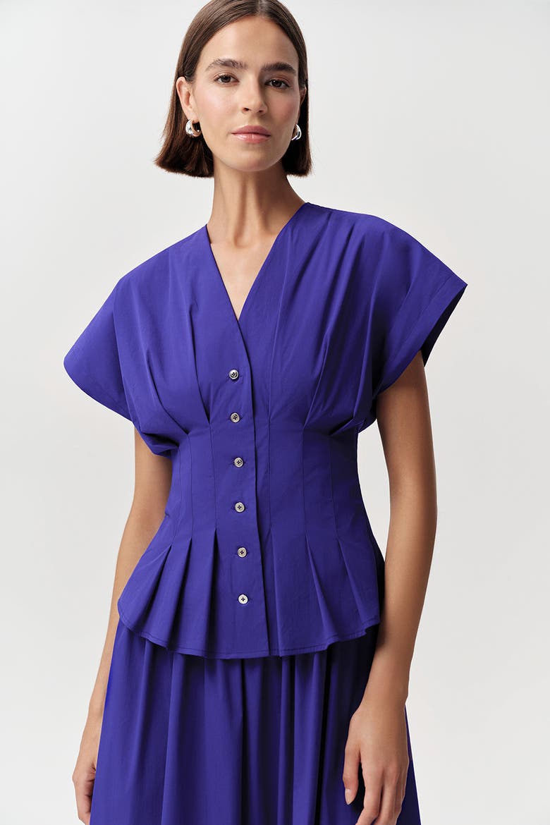 Albaric V Neck Short Sleeve Midi Dress