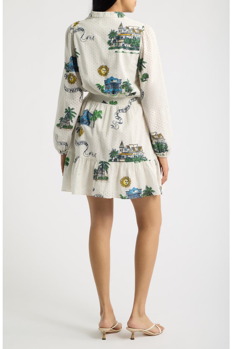 Axton Eyelet Long Sleeve Minidress