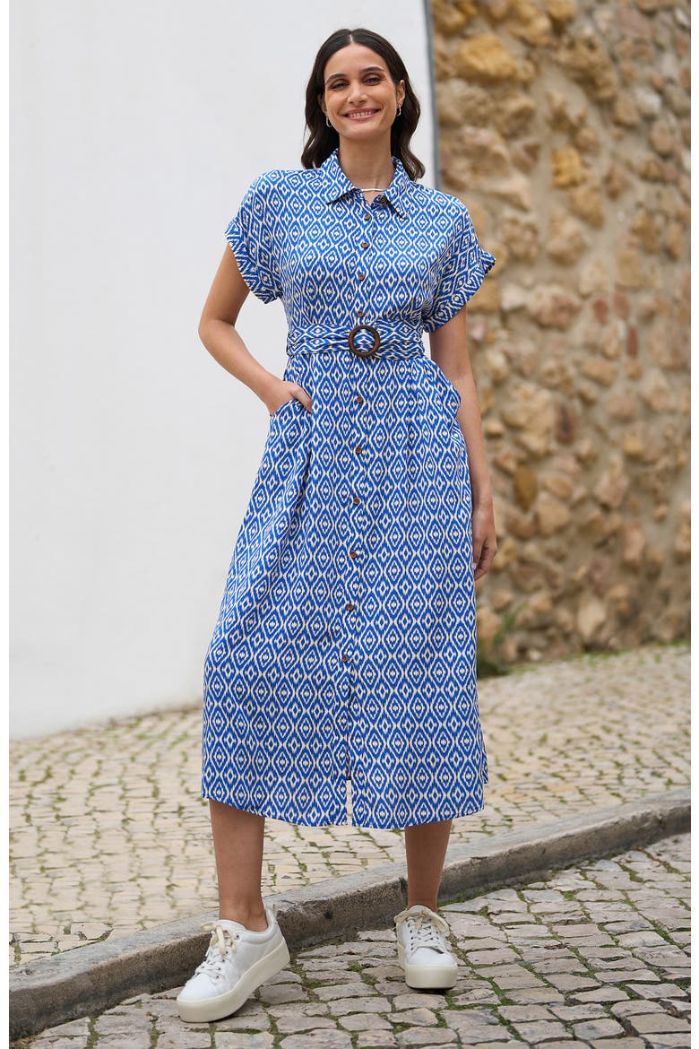 Belted Midi Shirt Dress