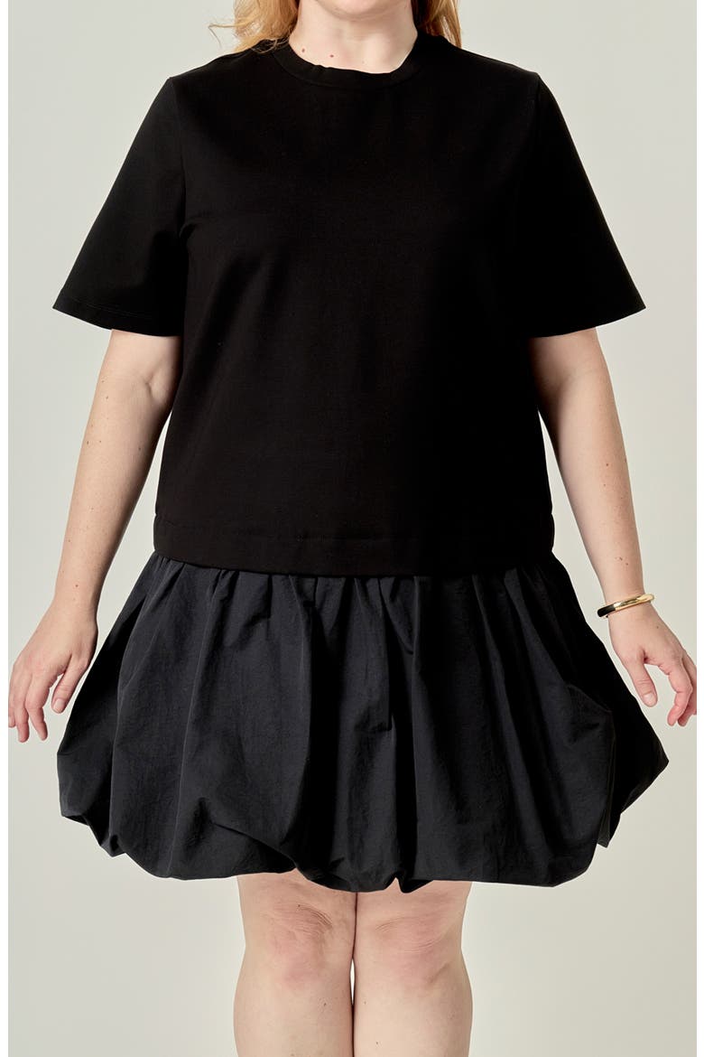 Bubble Mixed Media Minidress
