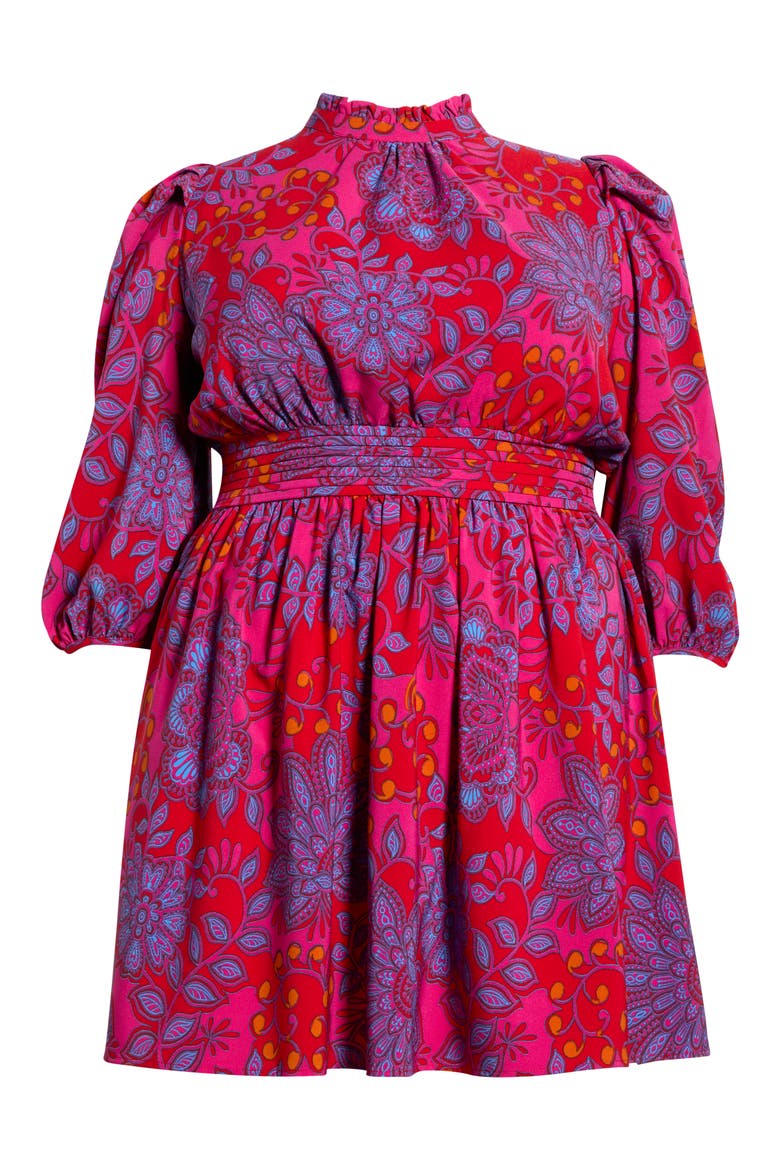 Darret Esmae Floral Pleated Dress