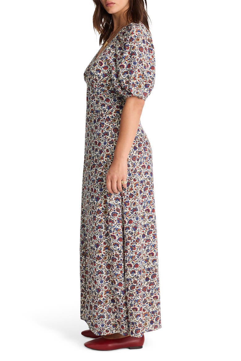 Puff Sleeve Empire Waist Maxi Dress
