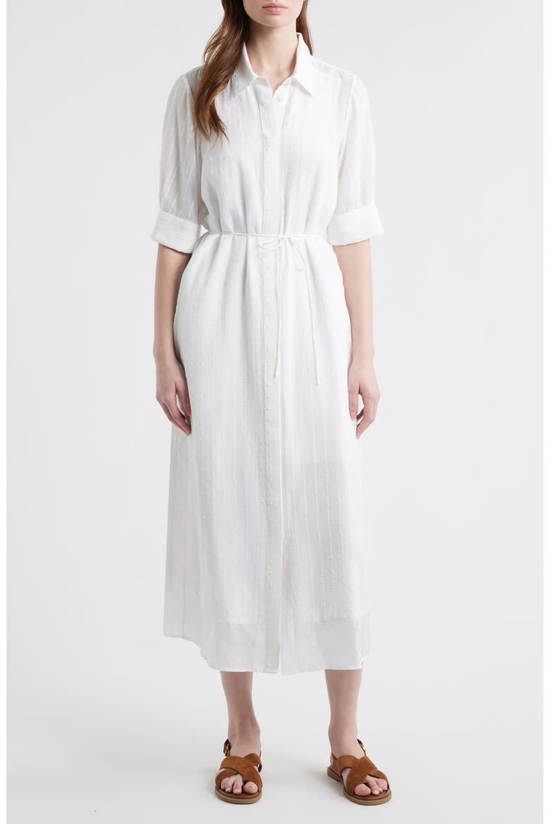 Lucy Texture Stripe Shirtdress