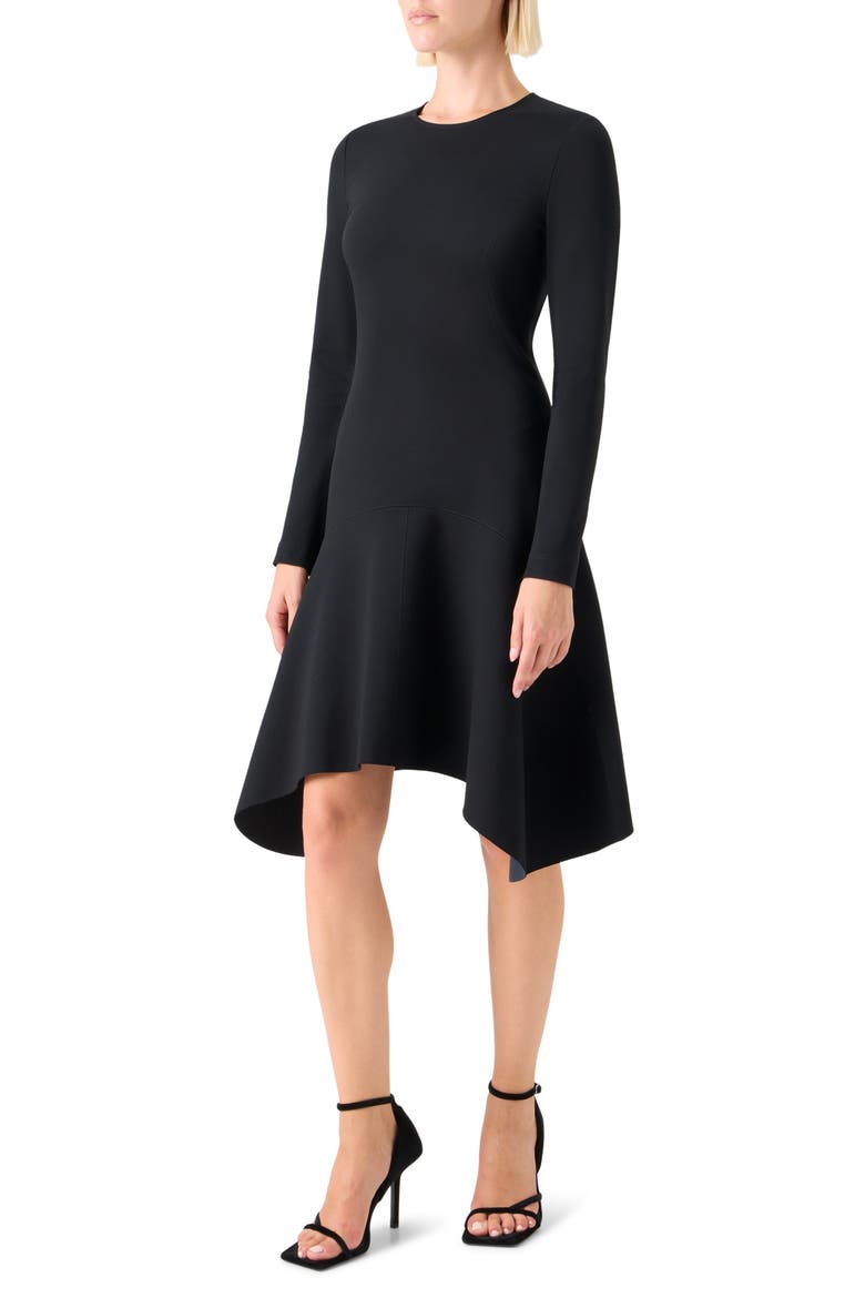 Long Sleeve Asymmetric Midi Dress