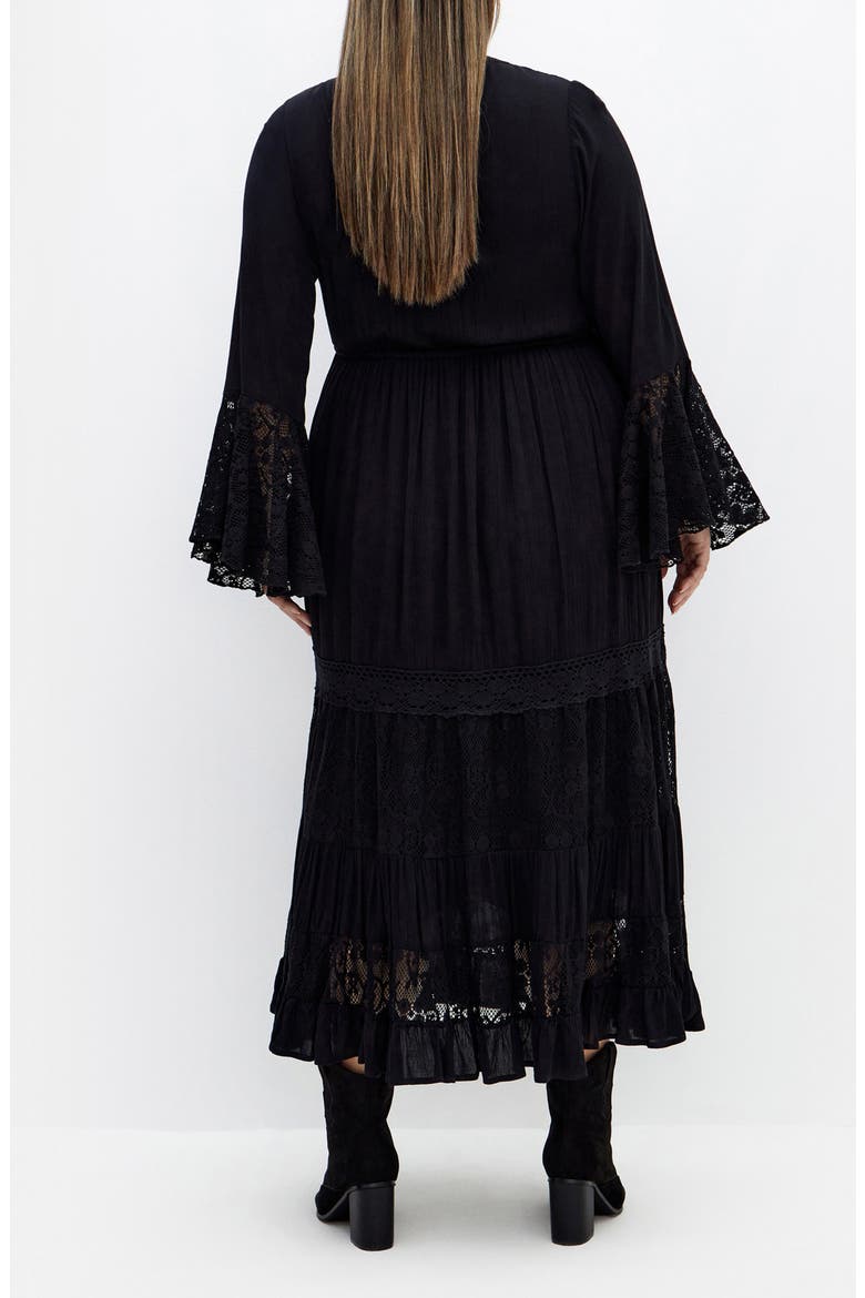 Dulce Lace Detail Long Sleeve Maxi Dress