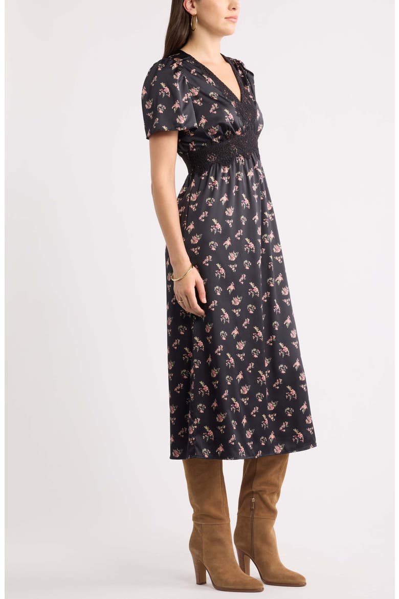Puff Sleeve Midi Dress