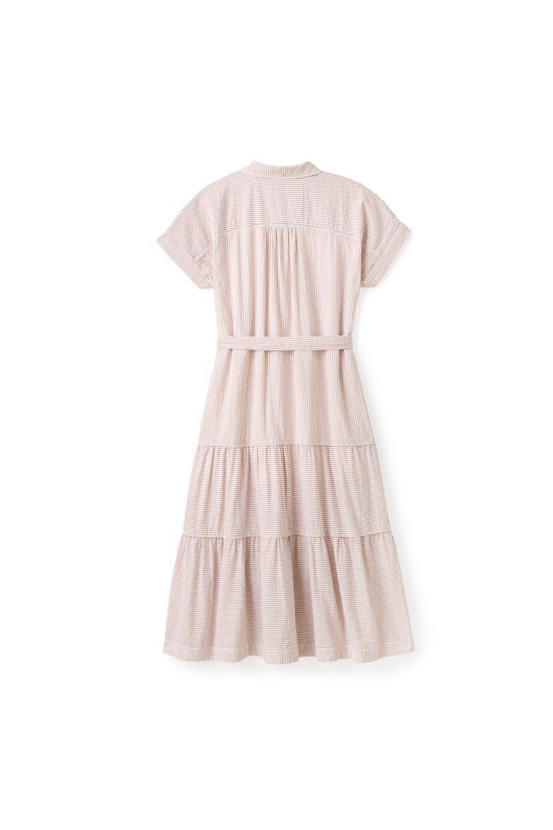 Adriana Seersucker Midi Shirtdress