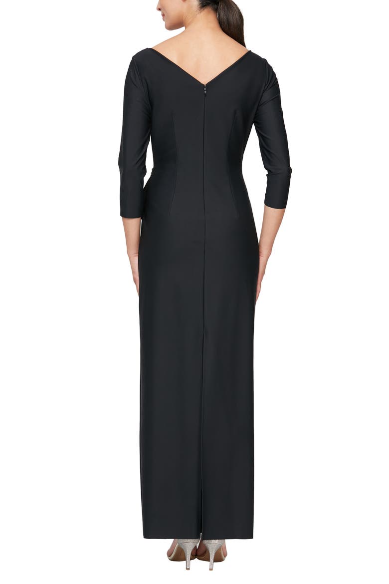 Ruched Column Gown
