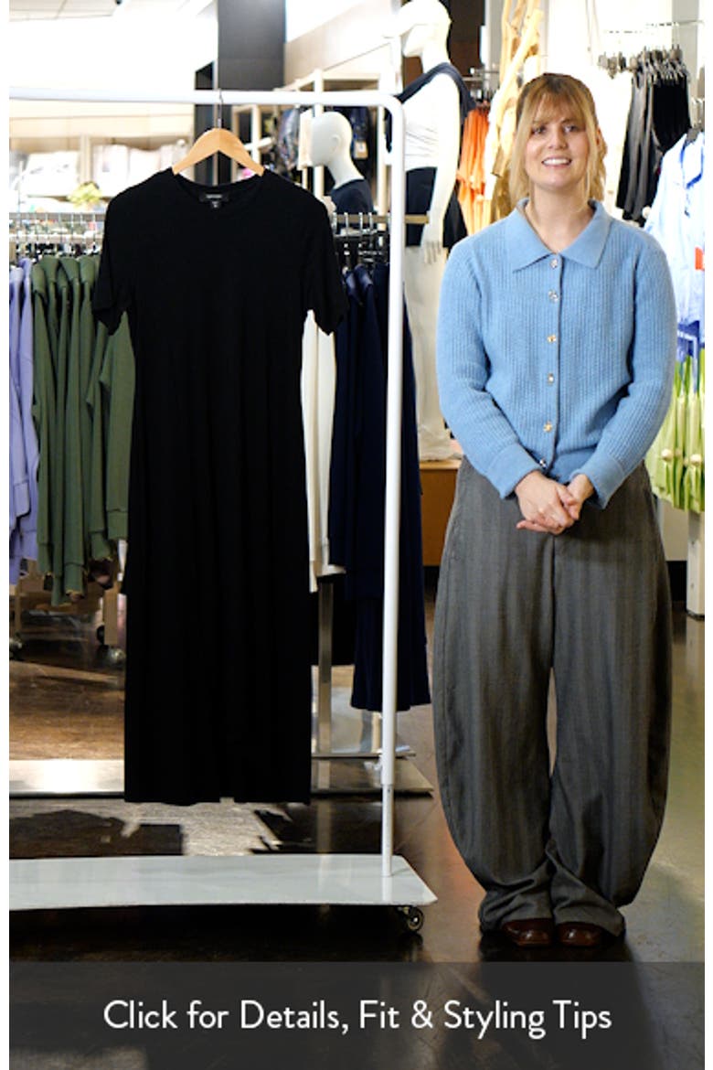 Asymmetric Slit Hem Midi Dress