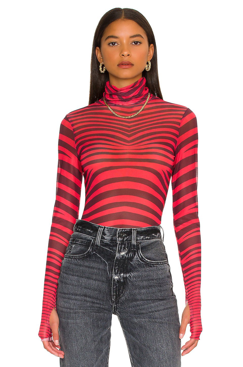 AFRM Zadie Top in Rouge Wave - Image 5