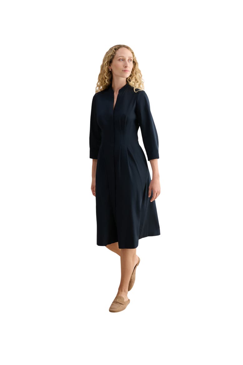 Emmaline 3/4 Sleeve V-Neck Midi Dress