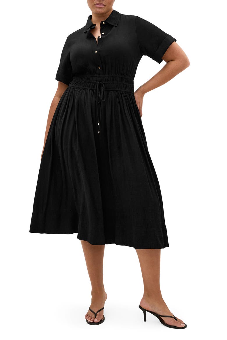 Aria Tie Waist Shirtdress